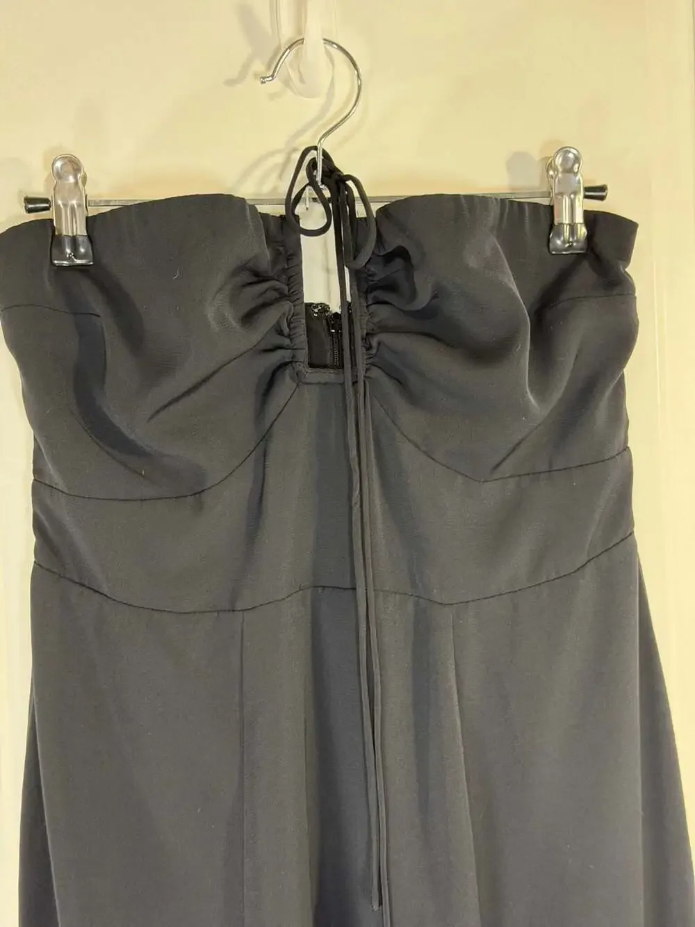 Abercrombie & Fitch Black Strapless Keyhole Cutout Maxi Dress